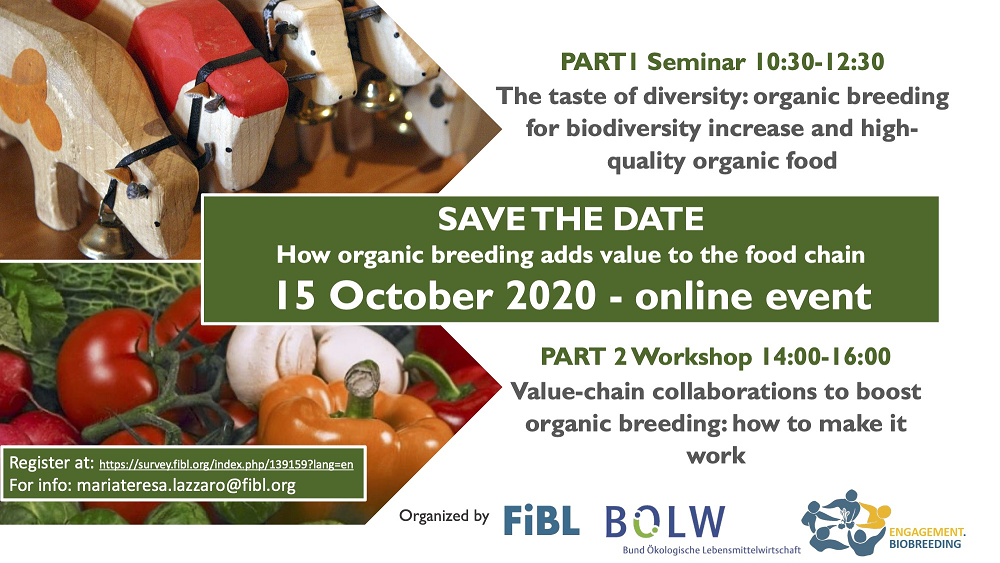 Online event: How Organic Breeding Adds Value to the Food Chain